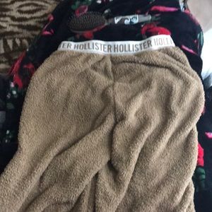 long hollister brown soft sleep pants